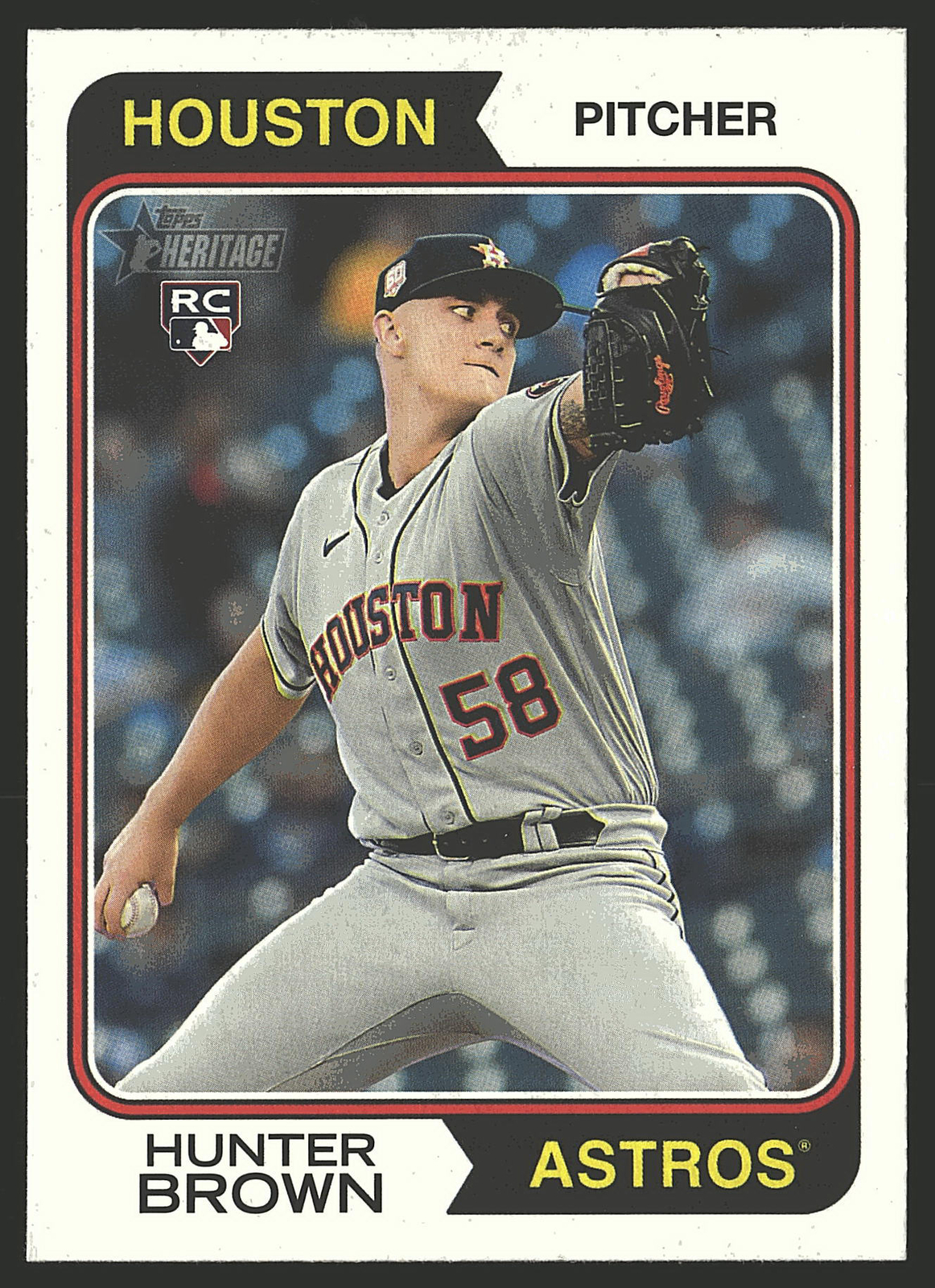 2023 Topps Heritage #316 Hunter Brown RC
