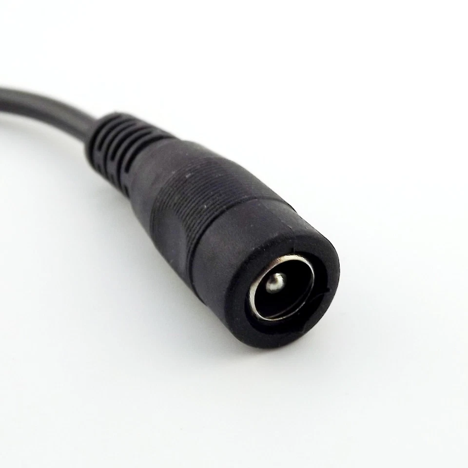 DC Power Plug 5.5mm x 2.5mm Male Right Angle To 5.5 x 2.1mm Female Adapter Cable - Image 3 of 4