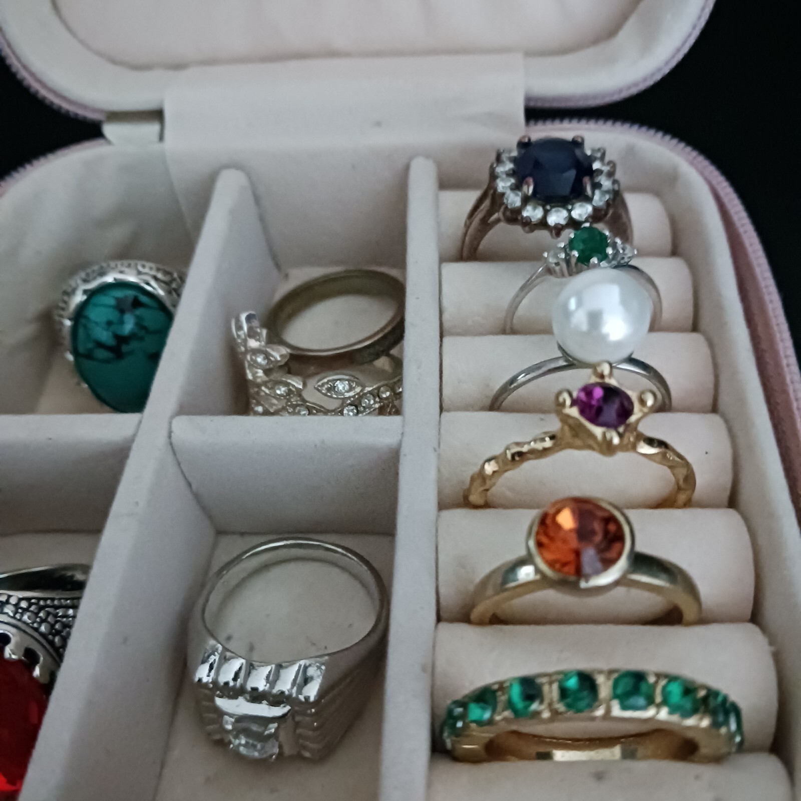 Vintage Costume Jewellery Rings & Ring Box 942 eBay