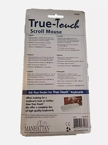 True-Touch Scroll Mouse - Ultra-Sensitive Touch Navigation, Ergonomic Design - Picture 2 of 2