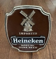 Vintage Heineken Special Dark Beer Windmill Sign - 9”