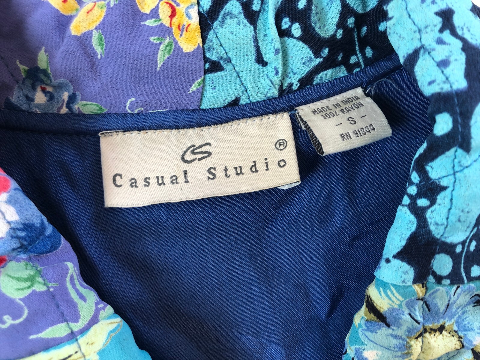 vtg Casual Studio Patchwork Button Jacket Sz S Ha… - image 10