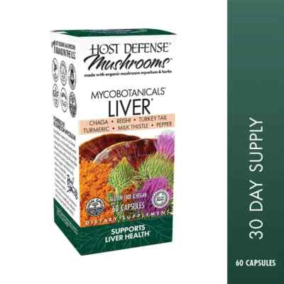 Host Defense MycoBotanicals  Liver* Capsules 60 Veg Caps Organic Fungi Perfecti