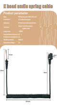 Speaker Microphone Replacement Cable for MV11C MV11CV MV12 MV12CV MV21C Radio