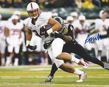 AUSTIN HOOPER STANFORD CARDINAL SIGNED 8X10 PHOTO W/COA NFL DRAFT 2016 D