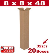 20 - 8x8x48 Cardboard Boxes Mailing Packing Shipping Box 32ECT Corrugated Carton