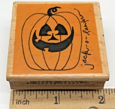 HALLOWEEN JACK-O-LANTERN PUMPKIN Rubber Stamp Studio G