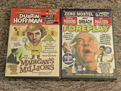 2 NEW Troma DVD Lot! Madigan's Millions, Foreplay! Dustin Hoffman! Zero Mostel!