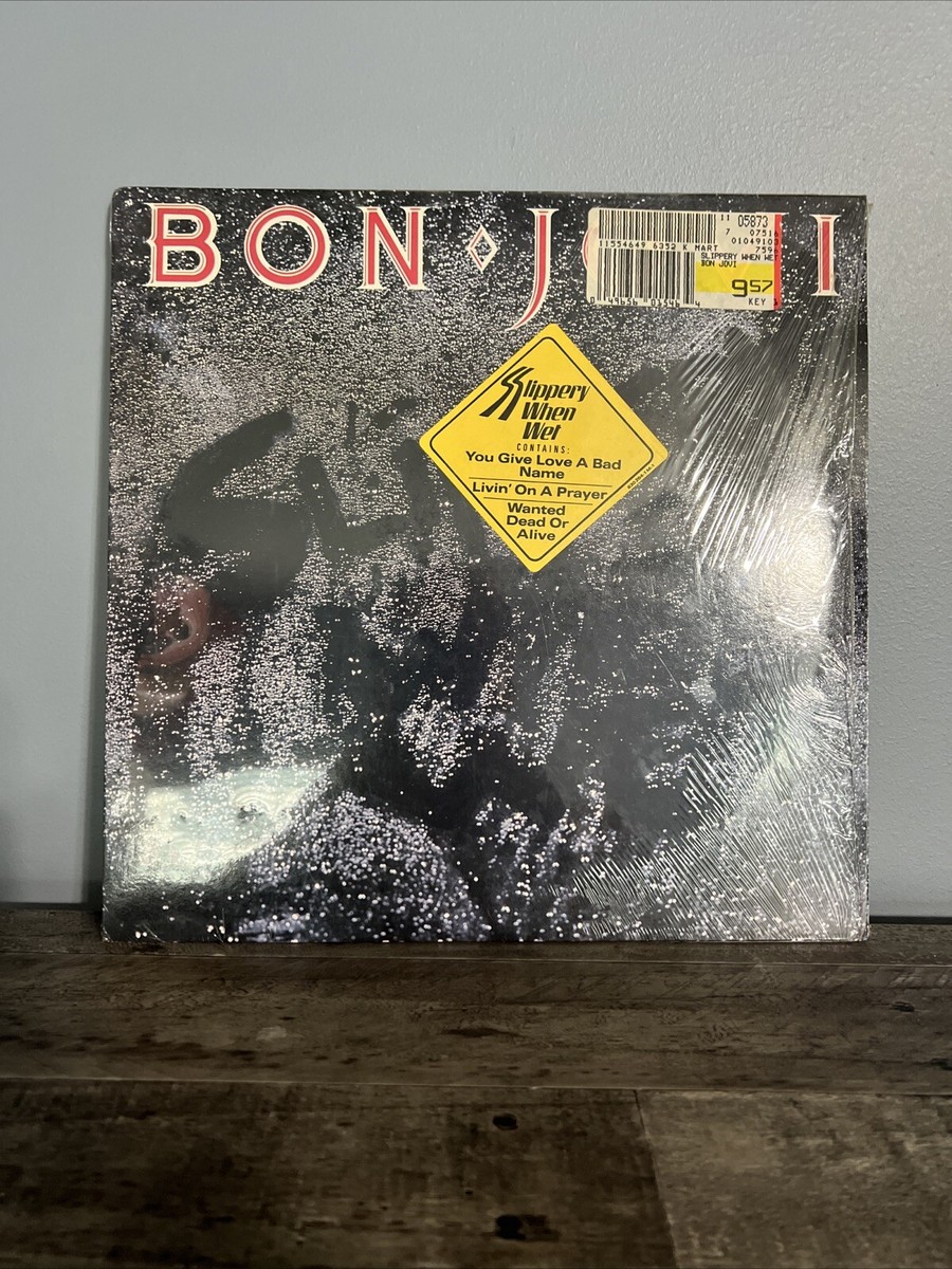 Bon Jovi Slippery When Wet Vinyl Record LP 1986 Mercury 830 264-1