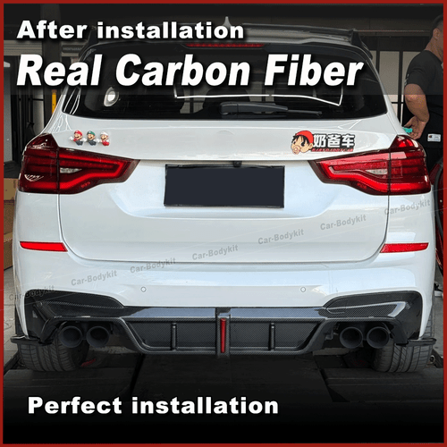 Carbon Heckdiffusor Diffusor Ansatz Heckansatz Passt für BMW X3M F97 G01 2019-22 - Picture 2 of 7