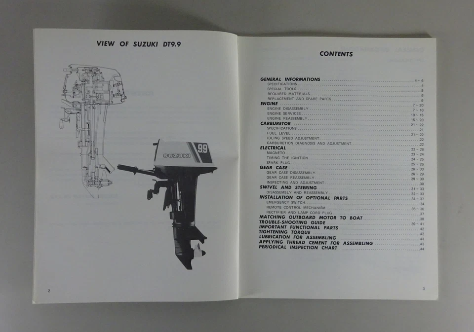 Taller/Manual de Servicio Suzuki Outboard Motor DT9.9 From 03/1977 - Imagen 2 de 4