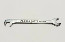 Proto Professional 1/4" Offset Open End Ignition Wrench 3316 USA