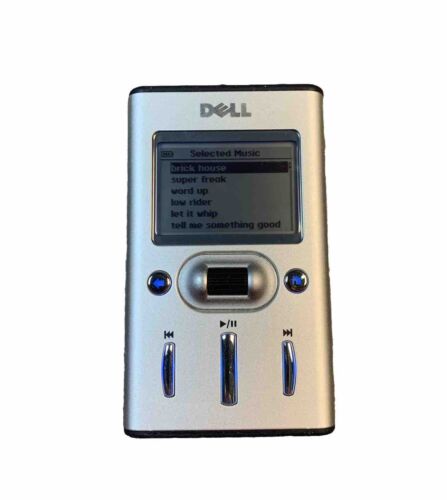 Reproductor de MP3 de bolsillo digital Dell HV03T vintage plateado probado - Imagen 1 de 3