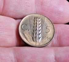 5 centesimi SPIGA 1934 rame Vittorio Emanuele III BELLA