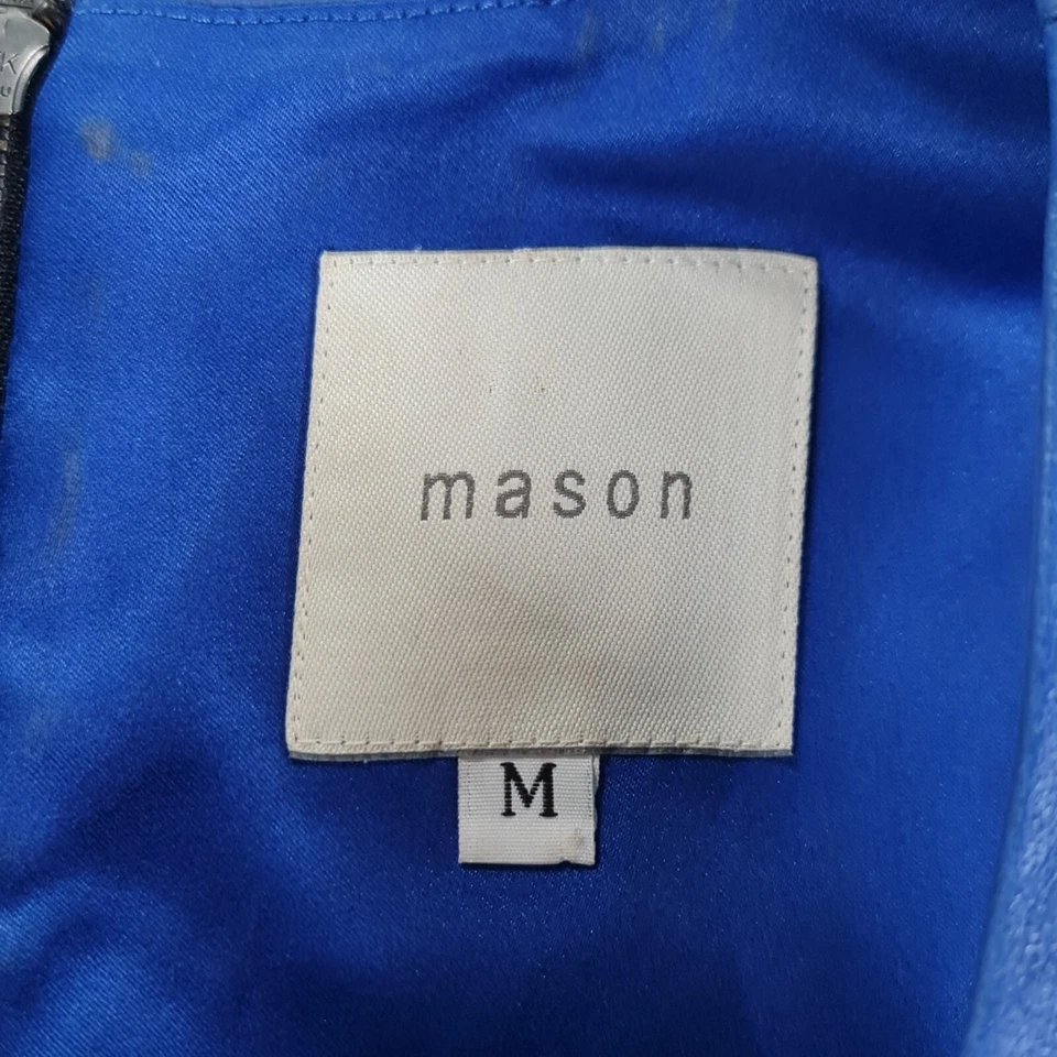 Mini Vestido para Mujer Mason by Michelle Mason Mediano Negro Azul Ponte Cuero Foto 3 de 4