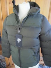 Filson Women's Goose Down Featherweight Hooded Puffer Parka NWT XS $295 Green