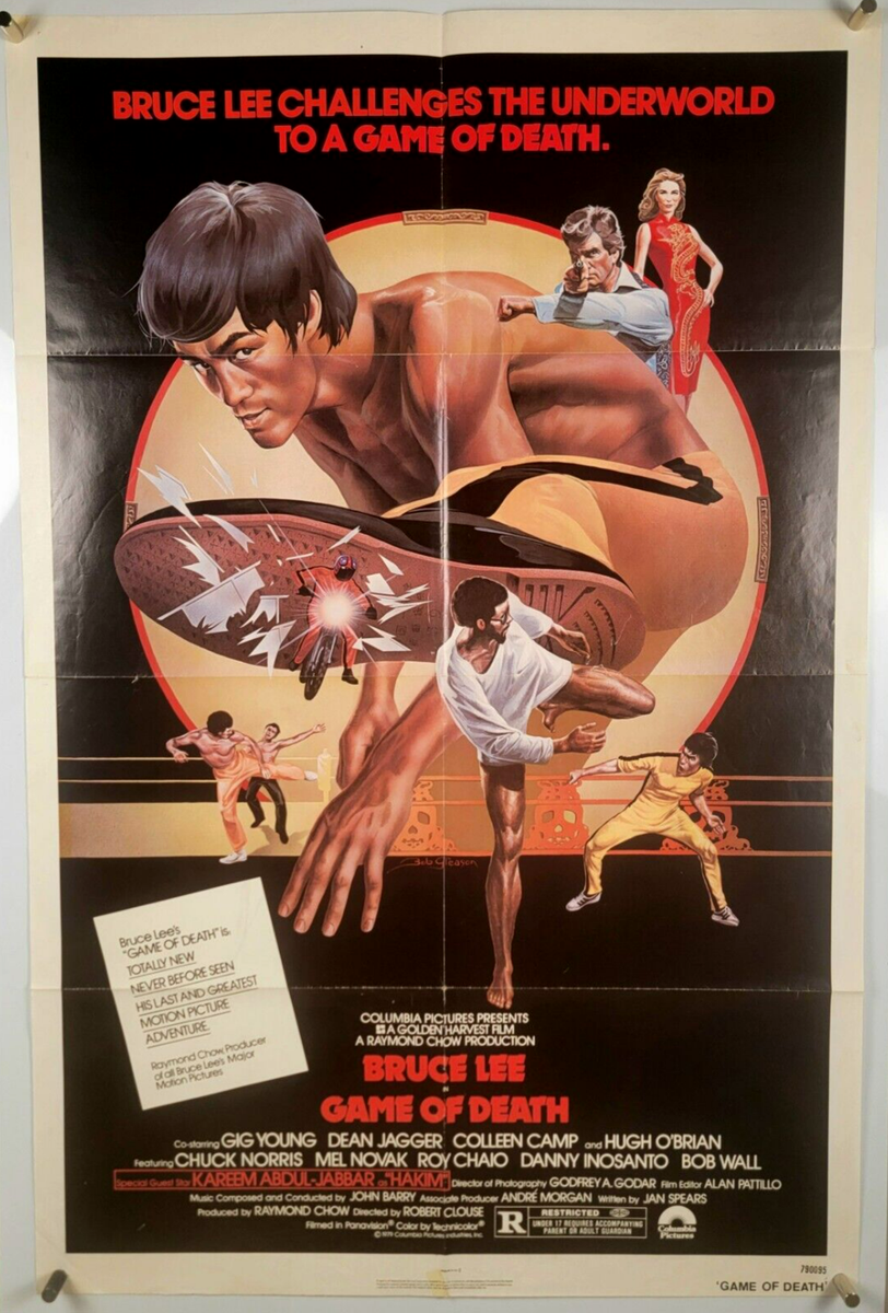 GAME OF DEATH Movie Poster (VeryGood) Martial Arts Bruce Lee 1979