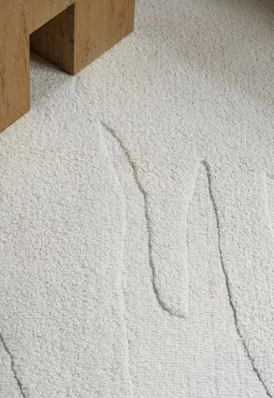 Cream-White, Hand-Tufted Wool Soft Area Rug Carpet, 5x8, 6x9, 8x10, 9x12 - Image 4 of 4