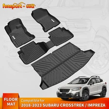 Floor Mats Cargo Liner Set for 2018-2023 Subaru Crosstrek Impreza Anti-Slip