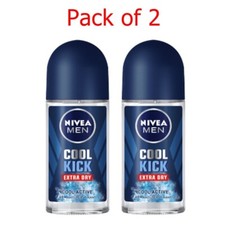 2 Pcs Nivea Deo Men Cool Kick Roll On 48 Hours Anti- perspirants Deodorant 50 ml