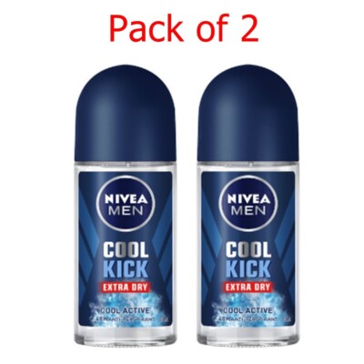 2 Pcs Nivea Deo Men Cool Kick Roll On 48 Hours Anti- perspirants