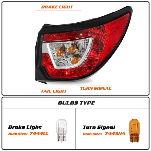 For 2013-2017 Chevy Traverse Tail Light Passenger Right Side Outer w/ Bulbs - Bild 2 von 8