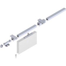 Schiebetor Set Helm Tor Schienen Schiebetür Deckenhalterung Stahl  massiv 4000