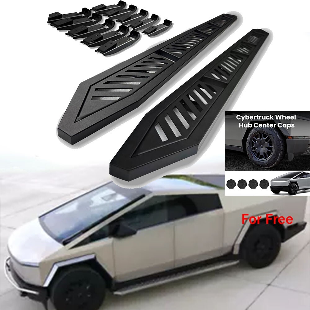 Fits For Tesla Cybertruck Accessories Running Boards Side Steps Nerf Bars