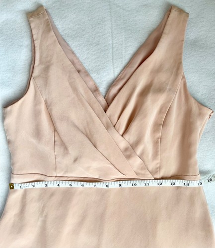 Vintage Ann Taylor 100% Silk Dress Champagne Women's - 10 - Picture 4 of 7