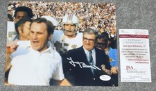 Foto firmada por Larry Ball #51 1972 17-0 Miami Dolphins 8x10 + JSA con certificado de autenticidad W539616