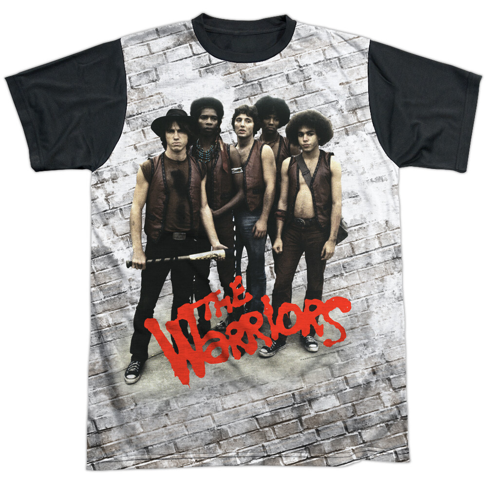 Warriors Pose Adult Halloween Costume T Shirt (Black Back), S-3XL