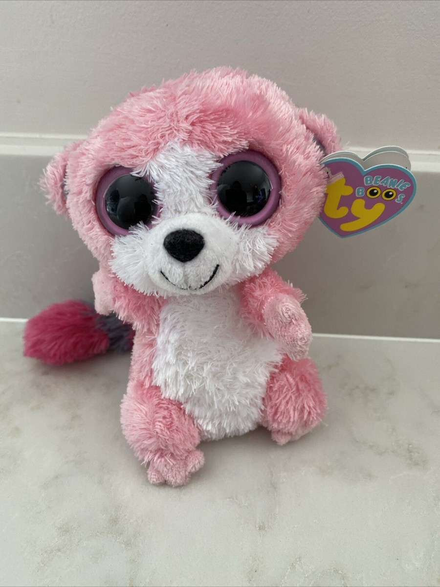 Rare Ty Beanie Boos Boo 2009 - Bubblegum Pink Lemur Plush Soft Toy