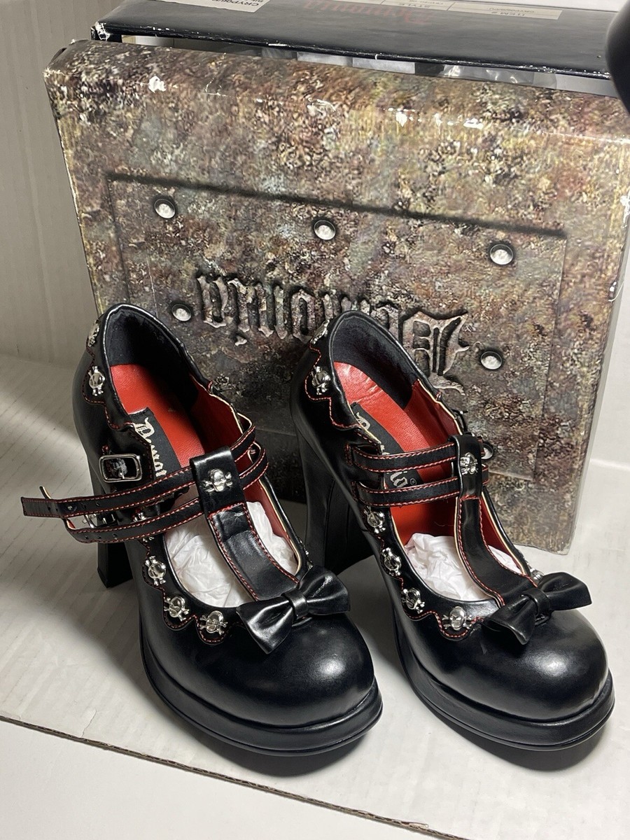 Vintage DEMONIA CRYP06/B/PU Gothic Style Girl Shoes Size 7 | eBay