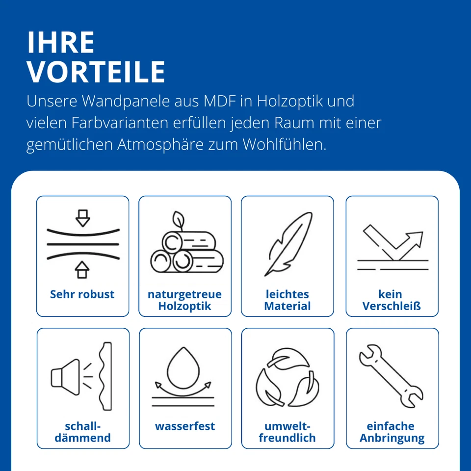 REESE Wandpaneele | 252 cm | Wandverkleidung | kein Bohren | MDF - Bild 3 von 4