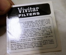 Vivitar lens filter International Brochure vintage 1070's