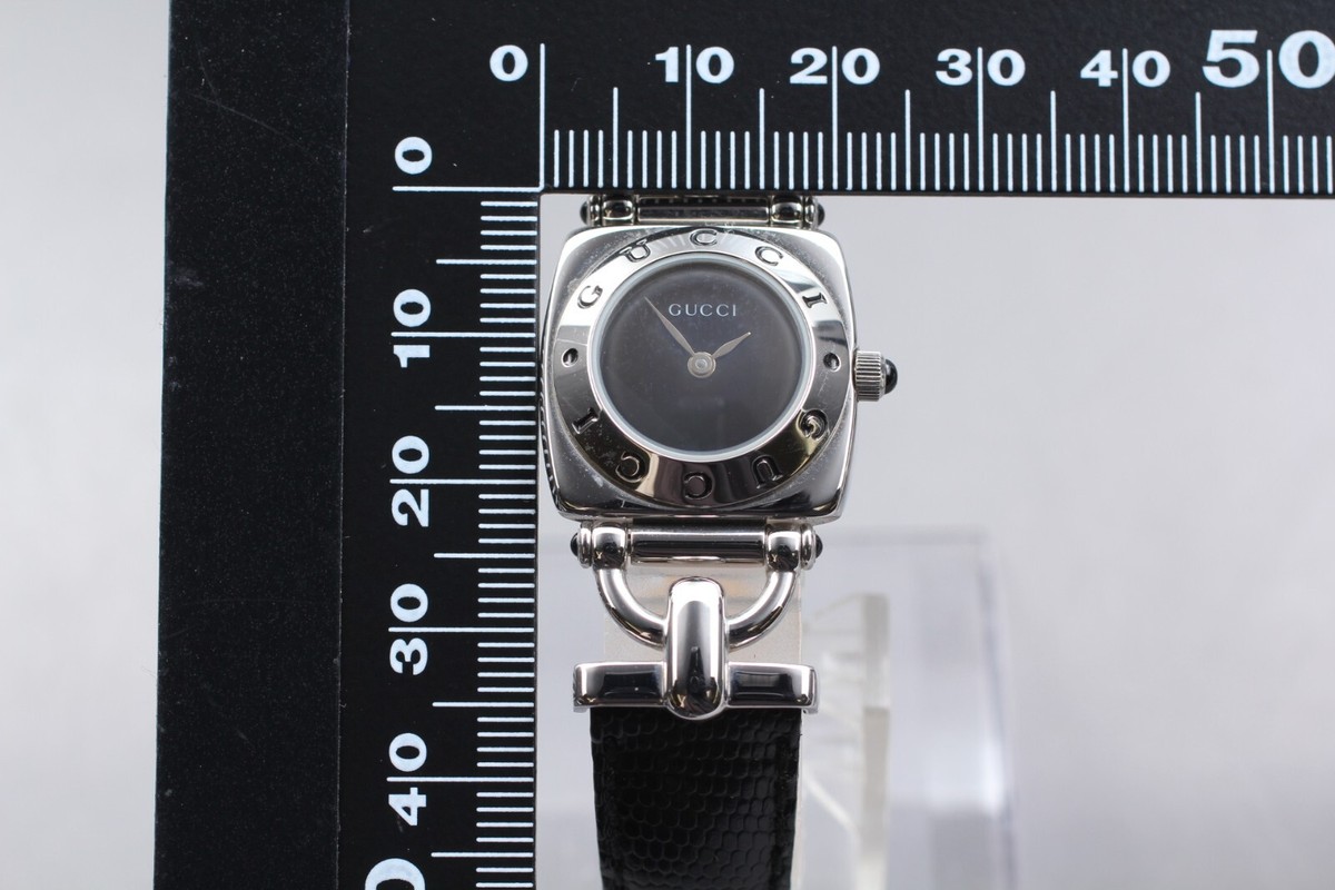 Gucci 6300L Horsebit Silver Black Dial Quartz Ladies Watch Gucci 6300L Horsebit Silver Black Dial Quartz Ladies Watch