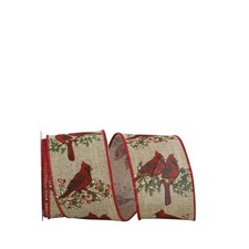 Reliant Ribbon 92768W-750-40F Cardinal Perch 2-1/2 Inch X 10 Yards, Natural