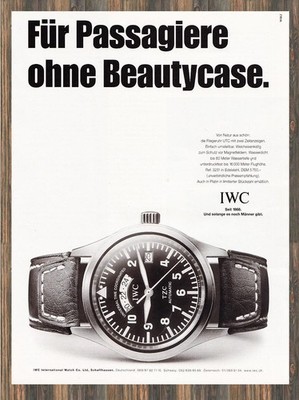 IWC No. 3251 - Reklame Werbeanzeige Original-Werbung 2000