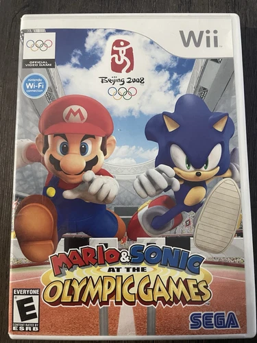 Nintendo Wii Mario & Sonic At The Olympic Games Bejing 2008 Sega Video Game