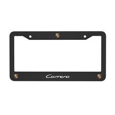 Porsche Stainless Steel Waterproof License Plate Frame 2 Pack Black