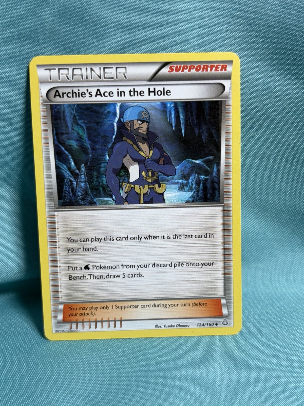 Archie's Ace in the Hole 124/160 Primal Clash Pokemon Card LP