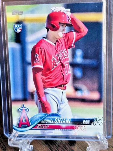 2018 TOPPS Shohei Ohtani hand on helmet-SSP-Ex. Low Pop-RARE - Picture 1 of 2
