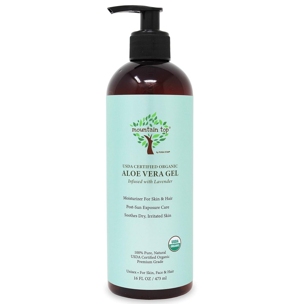 Organic Aloe Vera Gel (16 Fl Oz 100% Pure & Natural Dry Itchy Skin Hair  Sunburn | eBay
