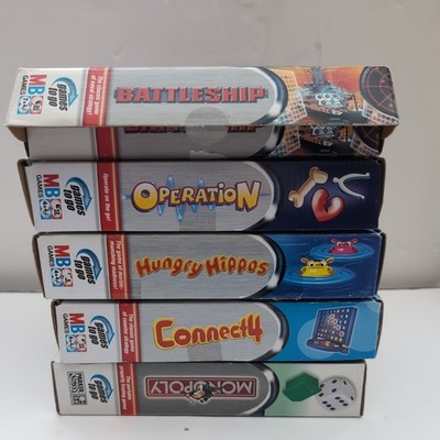5 To Go Reisespiele Schlachtschiff Connect 4 Hungrige Flusspferde Operation Monopoly