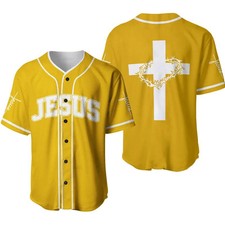 Jesus Cross Baseball Shirt Full Size S-5XL