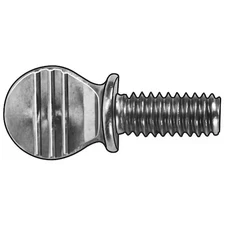 Thumb Screw, #10-24 Thread Size, Spade, Plain 18-8 Stainless Steel, 15/32 In