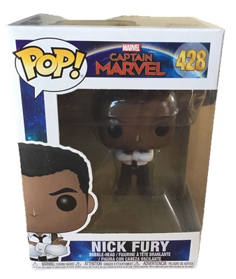 CAPTAIN MARVEL POP FUNKO NICK FURY #428. Vinyl Wackelkopf