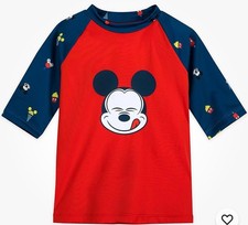 Disney Store Mickey Mouse Rash Guard Swim Shirt SPF 50 Boy Girl Size 3 NWT