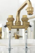 NEW! Plumb Works 2-Handle Brass Faucet Laundry/Utility Sink Fixture Replacement