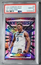 2023-24 Panini Donruss Optic - My House Pink /25 Anthony Edwards #9 PSA 10